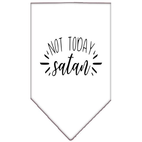 Mirage Pet Products Not Today Satan Screen Print BandanaWhite Large 66-190 LGWT